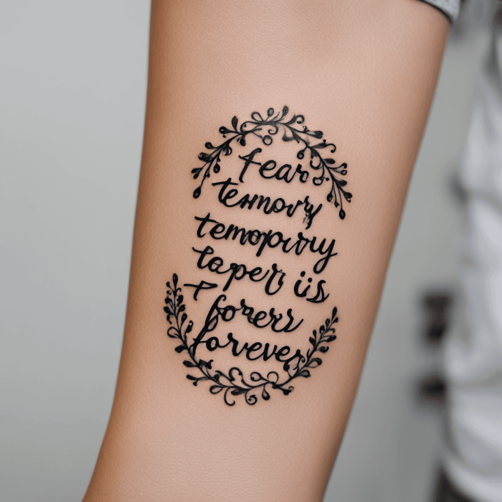 Fear is temporary, regret is forever. tattoo