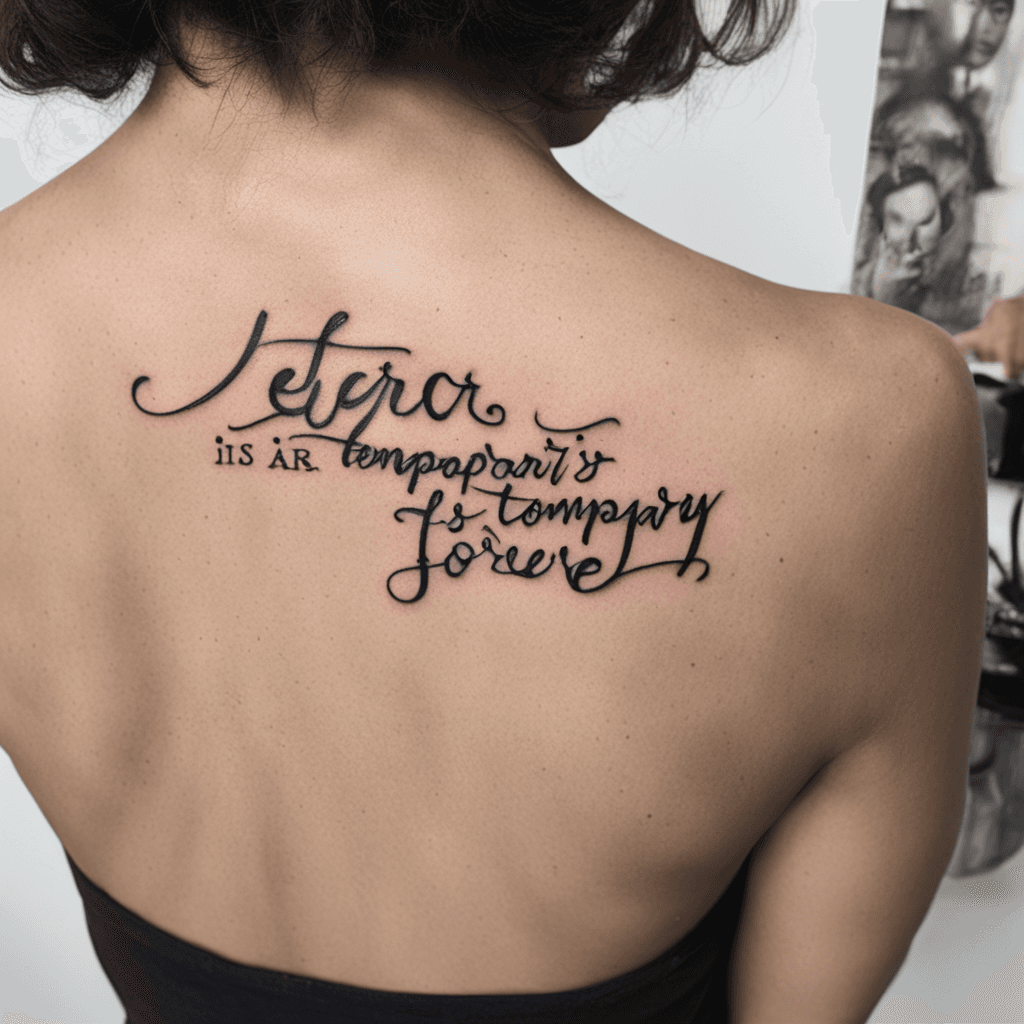 A fresh ink Fear is temporary, regret is forever. tattoo